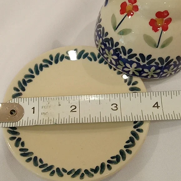 Polish Dish Wear Small Lady Covered Dish With Painted Flowers - Picture 7 of 7